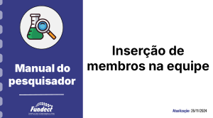 Guias e Manuais Inserção de membros na equipe.