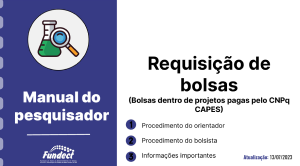 Guias e Manuais Requisição de bolsas pagas pelo CNPq.